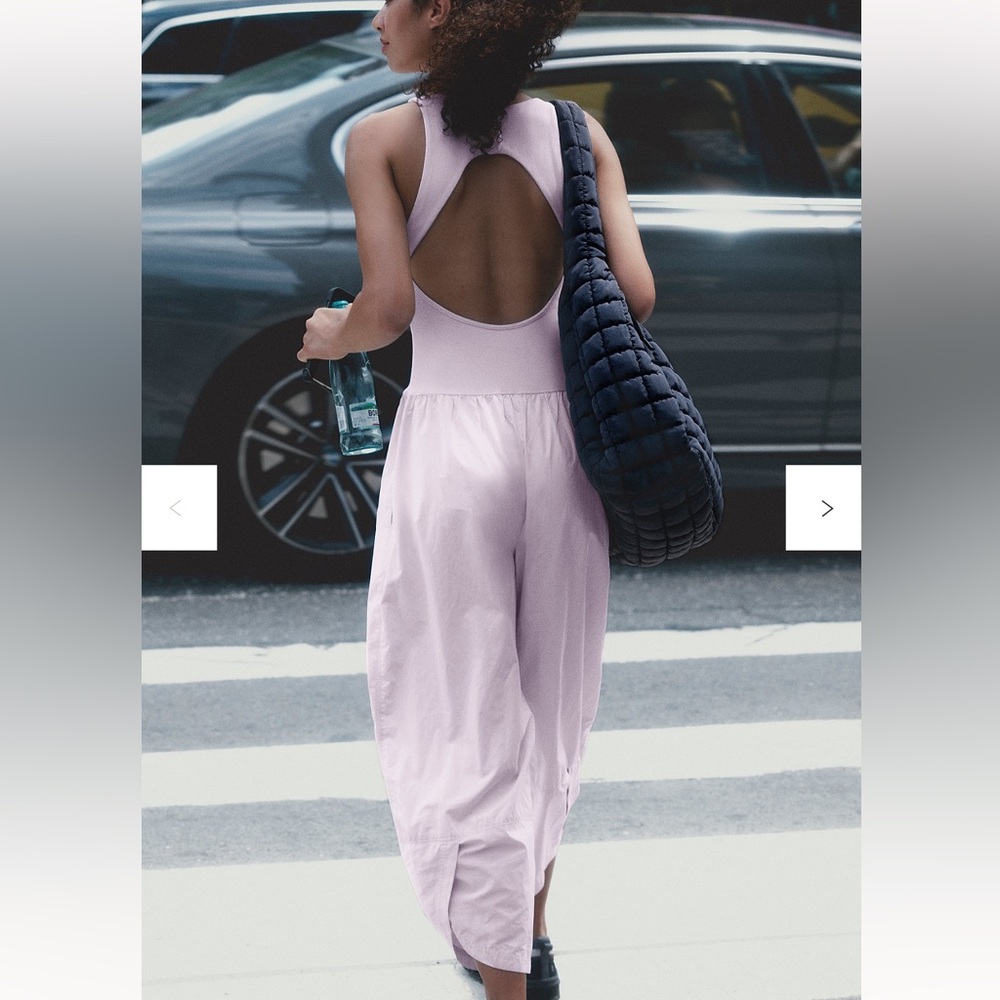 Free People Plie Onesie Jumpsuit Lilac Light Purple NEW Drop Waist